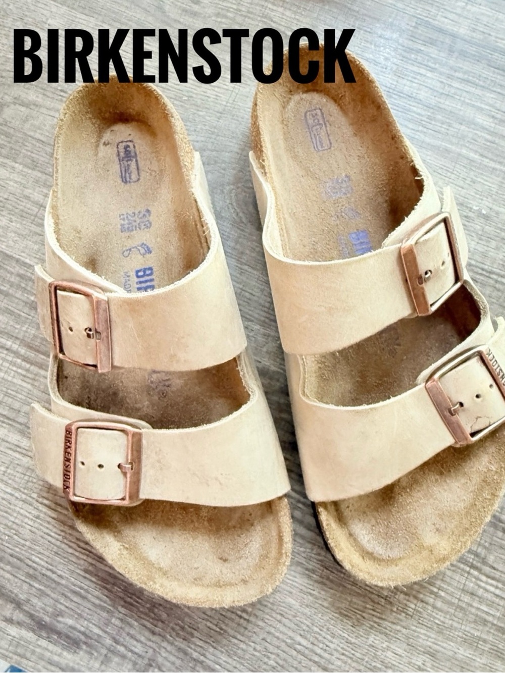 Birkenstock Arizona Soft Footbed Light Rose Nubuck Leather Sandals 38